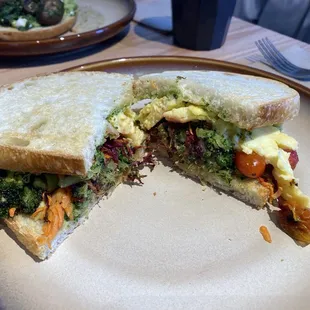 Veggie Sandie with scrambled egg
