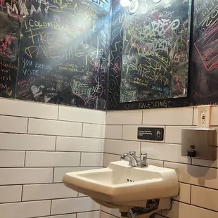 The artsy bathroom