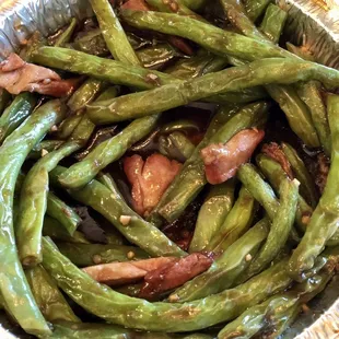 Green bean with ground pork.