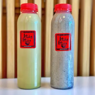 Matcha Milk Tea (oat milk tea) 8/10 &amp; Black Sesame Milk Tea (oat milk tea) 10/10