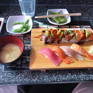 lunch roll and sushi combo
