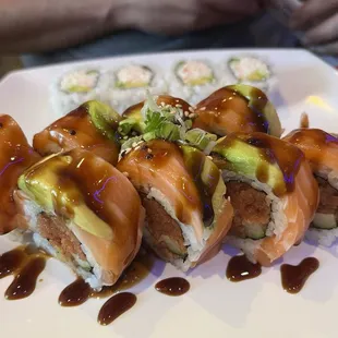 $16 all day happy hour special! NORMANDIE ROLL (R) and CALIFORNIA ROLL (R)