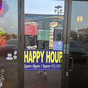 Happy hour specials