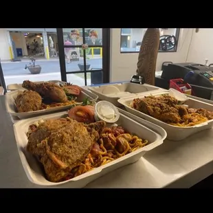 a variety of food items