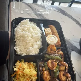 Hoki shrimp bento