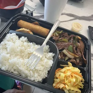 Hoki beef bento
