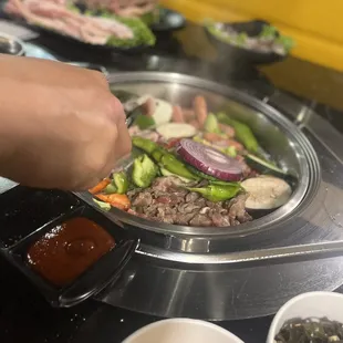 Main meats with veggies