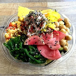 Regular (6" x 2.5") Custom Two Protein Salmon and Spicy Salmon Bowl - Delish!