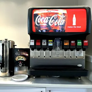 Beverage Options and Complimentary Miso Soup