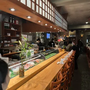 A view of our beautiful sushi bar and full cocktail bar