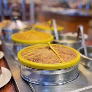 a variety of pies on display