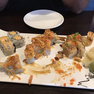 The sushi was very fresh and delicious as usual. We got the cowboy roll, Yami roll and Fancy roll. Couldn't wait to dig in before a pic.