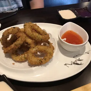 Calamari was very tasty. Large portion and seasoned perfectly.