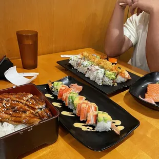 food, sashimi, sushi, sushi and sashimi