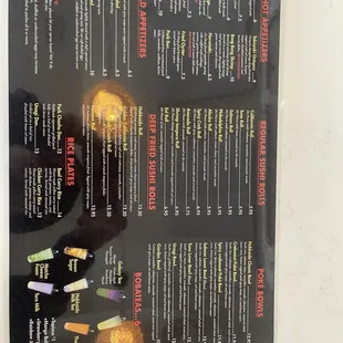the menu