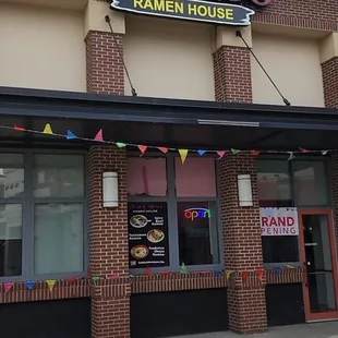 the front of the restaurant