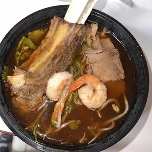 Spicy beef Ramen, w/ $4 added shrimp