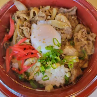 Sukiyaki rice bowl