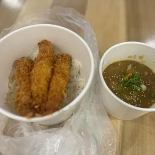 Fried Shrimp Curry Rice Bowl ($17)