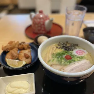 Shio Ramen + kaarage chicken combo