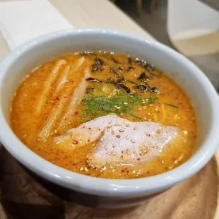 Dinner @Hokkaido Ramen Santouka; 11/15/2024. Hana hou, for Hubby David. He always Orders this bowl of Ramen, &quot;Kara Miso&quot;, it&apos;s Spicy, Spicy!