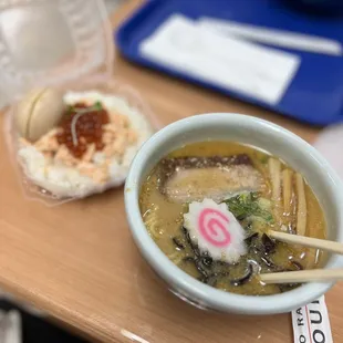 Miso Ramen with salmon ikura bowl combo