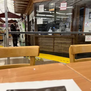 Order window from table area