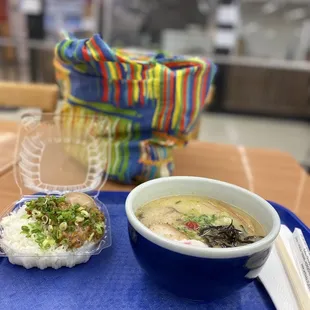 Salt ramen and natto side.