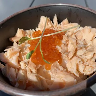 a close up of a bowl of food