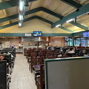 Half of dining area.  There is another open section behind me.