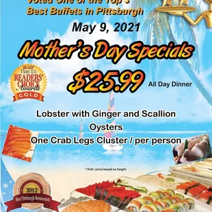 Mother's Day Specials 2021