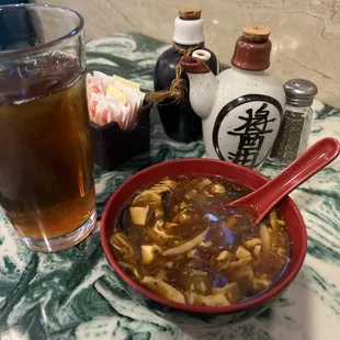 Just getting started with hot and sour soup