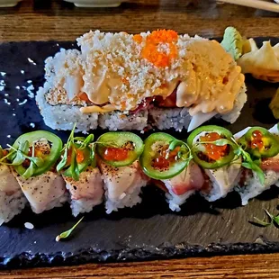 Rock and roll sushi and Hokkaido sushi