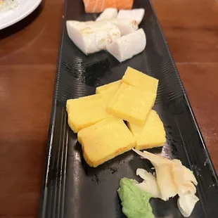 Mini cuts of sashimi from AYCE dinner menu. Other than mini cuts and presentation, taste was good.