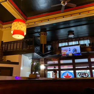 the interior of a japanese restaurant