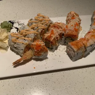 Spicy Crab Roll, Ninja Roll and Ichi Roll