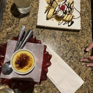 Fried Tempura Ice Cream Lychee Crème Brûlée