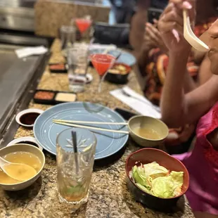 Cocktails with the girls.
