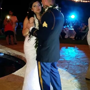First Dance, Back yard wedding in Hawaii Kai, April 19, 2014.
