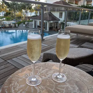 Champagne on a perfect evening