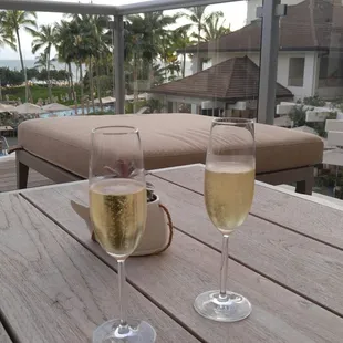 Louis Roederer by the glass. Enjoying a nice view before dinner. Kylene is super friendly!