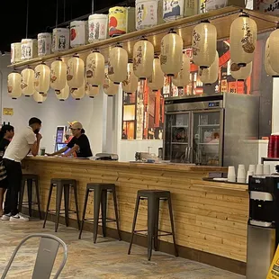 customers at the counter