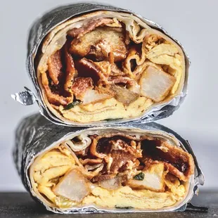 Bacon &amp; Friends Breakfast Burrito.