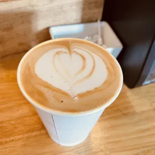 Espresso with  rose and oatmilk