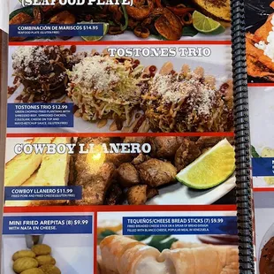 Appetizer menu