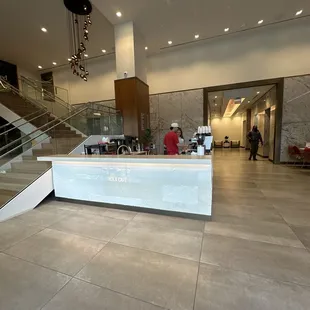 Coffee bar in the building lobby