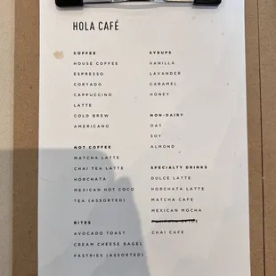 Most up to date Menu. Prices are Moderate.