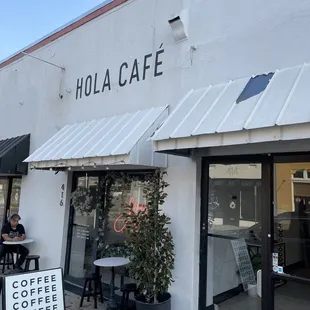 the front of the building