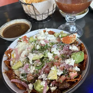 Carne Asada & Avo Chilaquiles