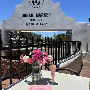 Guava mimosa and pink Mexican bread